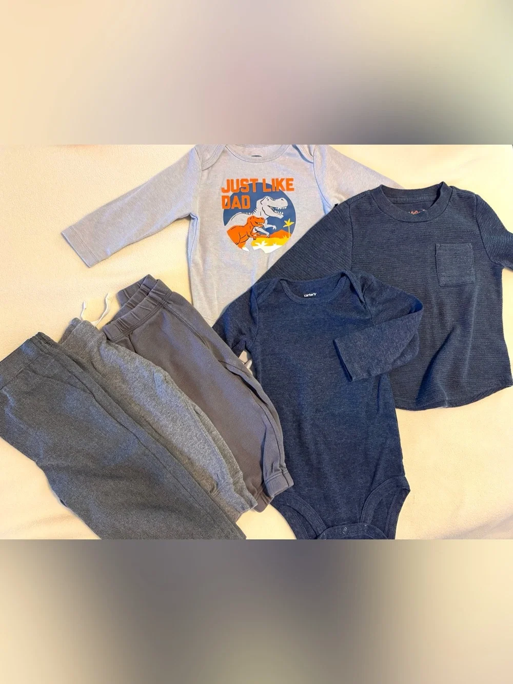 Huge Lot Baby Boy Cool Weather 6-18M Pants Tops 33 pcs Carter’s Old Navy